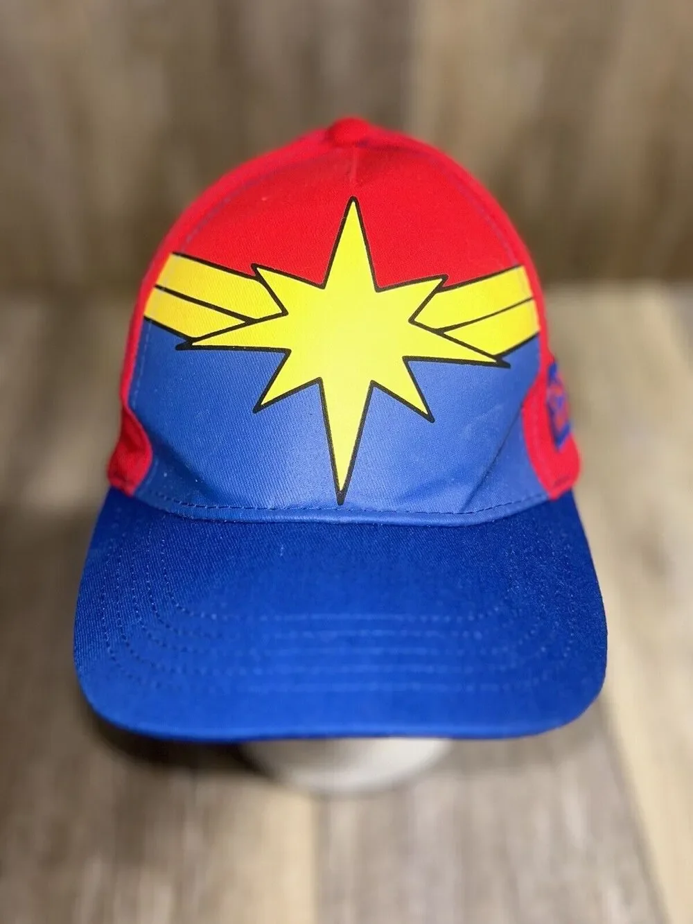 Captain Marvel Youth Red and Blue Adjustable Hat Strapback Baseball Cap